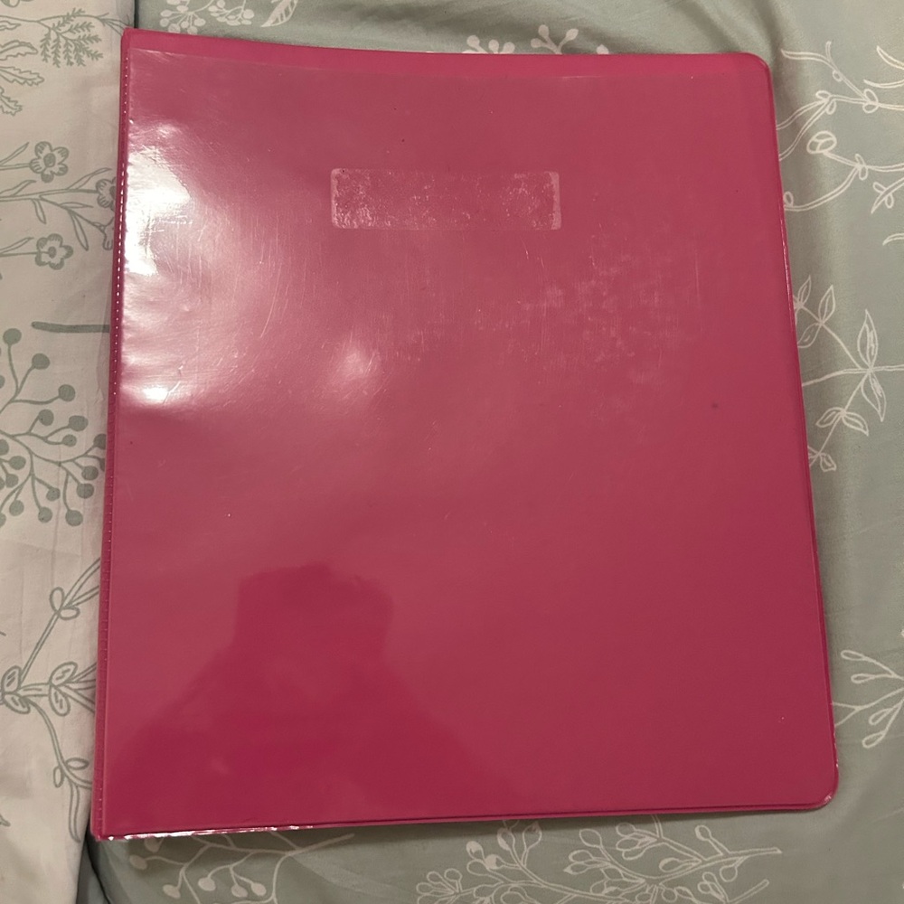 Pink Binder and Peace Sign Binders
